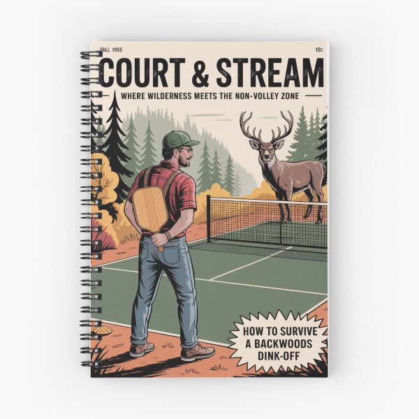 Item preview, Pickleball Court & Stream Wilderness Pickleball Poster designed and sold by SportsT-Shirts.