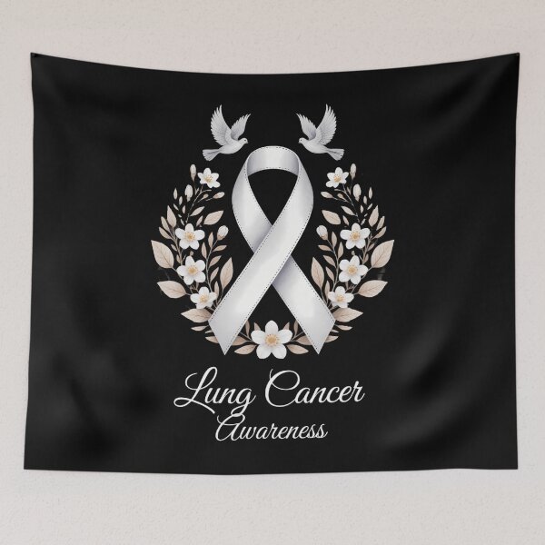 Item preview, Lung Cancer Awareness Ribbon Lung Cancer designed and sold by Moon-Ape.