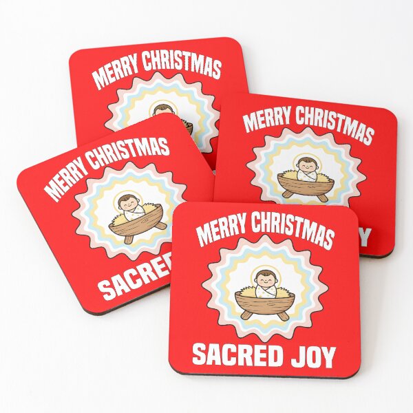 Item preview, MERRY CHRISTMAS - SACRED JOY | Nativity Glow | Faith-Based Christmas designed and sold by KEF Custom.