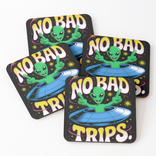 Item preview, No Bad Trips ?✨ - UFO Adventure Tee designed and sold by trixxcreative.