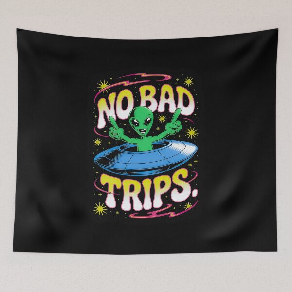 Item preview, No Bad Trips ?✨ - UFO Adventure Tee designed and sold by trixxcreative.