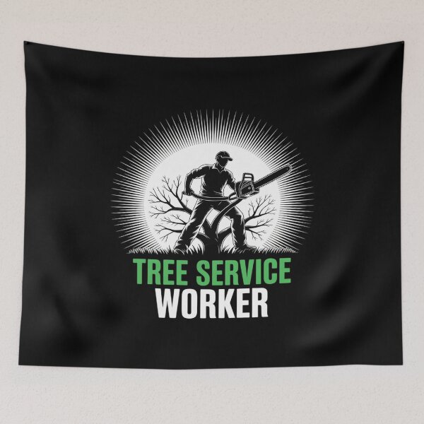 Item preview, Tree Arborist Lumberjack and Logger, Tree Service Worker designed and sold by marcusry.