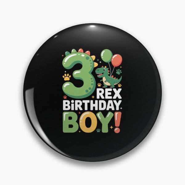 Item preview, Three Rex Birthday Boy 3rd Birthday Dinosaur Third Year Old designed and sold by DrewLeuschke.