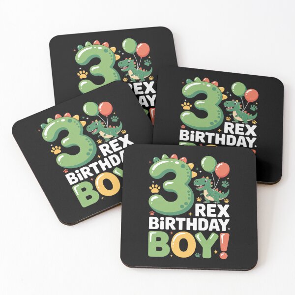 Item preview, Three Rex Birthday Boy 3rd Birthday Dinosaur Third Year Old designed and sold by DrewLeuschke.