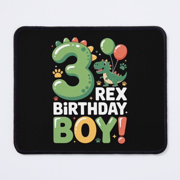 Item preview, Three Rex Birthday Boy 3rd Birthday Dinosaur Third Year Old designed and sold by DrewLeuschke.