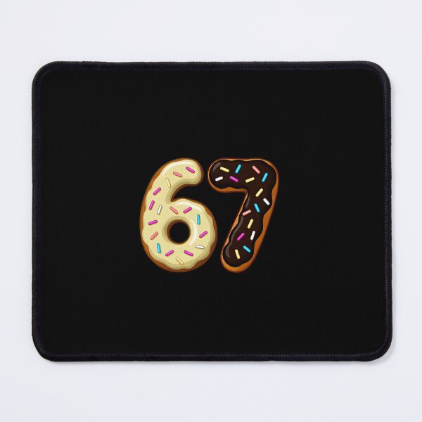 Item preview, Funny Six Seven Chocolate Donut Number 67 Player Fun Meme 67th Birthday designed and sold by MouDantArts.
