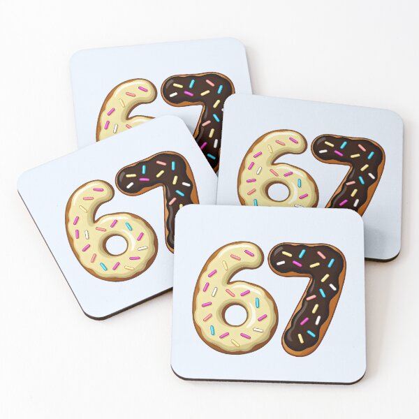 Item preview, Funny Six Seven Chocolate Donut Number 67 Player Fun Meme 67th Birthday designed and sold by MouDantArts.