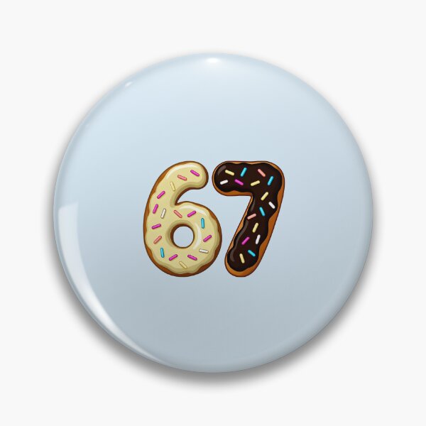 Item preview, Funny Six Seven Chocolate Donut Number 67 Player Fun Meme 67th Birthday designed and sold by MouDantArts.