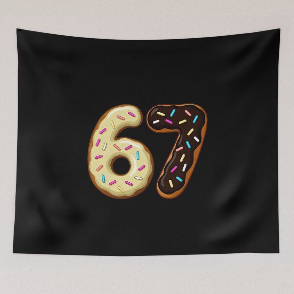 Item preview, Funny Six Seven Chocolate Donut Number 67 Player Fun Meme 67th Birthday designed and sold by MouDantArts.