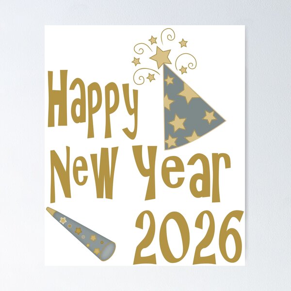 Item preview, Happy New Year 2026   #NY016 designed and sold by Persnicketee.