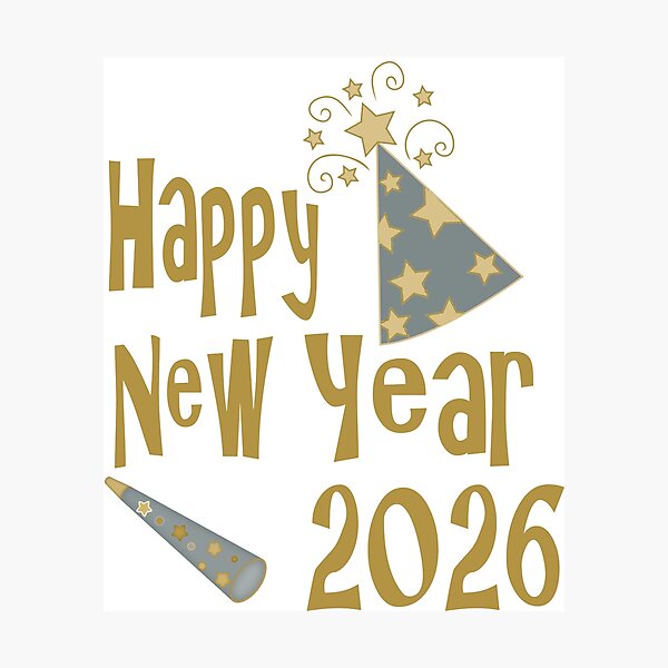 Item preview, Happy New Year 2026   #NY016 designed and sold by Persnicketee.