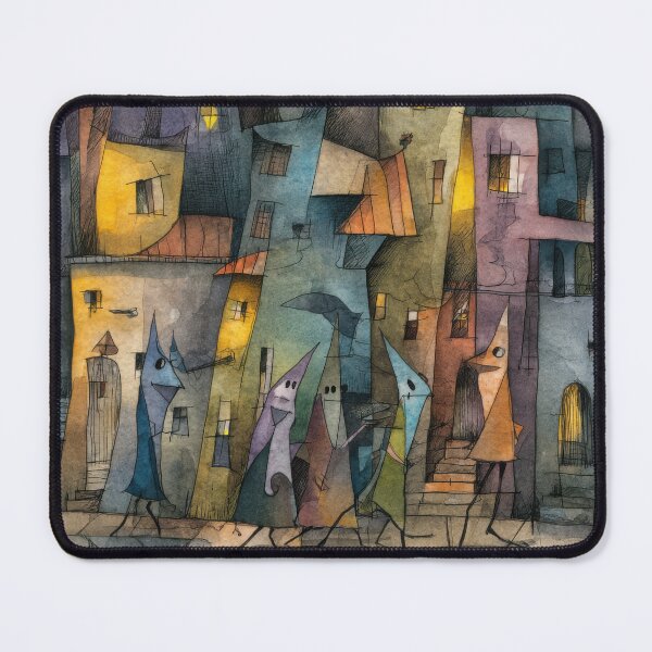 Item preview, Quirky Ghost Parade in Abstract Colorful Town designed and sold by dawnleblanc55.