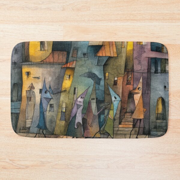 Item preview, Quirky Ghost Parade in Abstract Colorful Town designed and sold by dawnleblanc55.