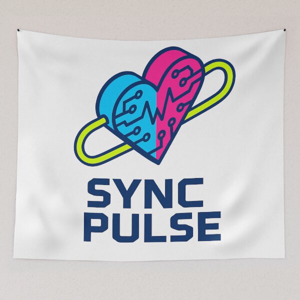 Item preview, Neon Sync · Digital Pulse — Tech Heart Connection Design designed and sold by DSGIN4YOU.