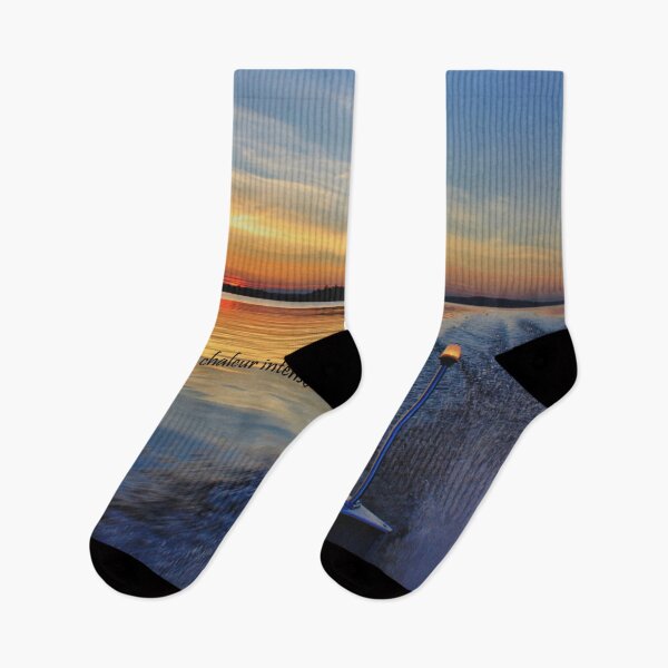 Item preview, Rowboat waves, with sunset over the water designed and sold by Production Art Manon Meilleur.