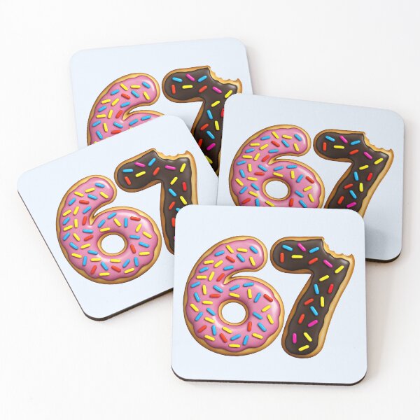 Item preview, Funny Sixty Seven Chocolate Donut Number 67 Player Fun Meme 67th Birthday designed and sold by MouDantArts.