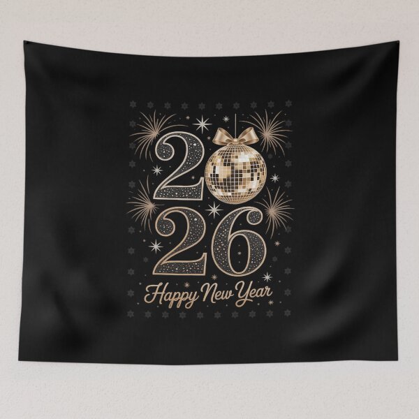 Item preview, Happy New Year 2026 Glitter New Year Disco Ball New Year Hello 2026 Coquette designed and sold by VENOM0RIOT.