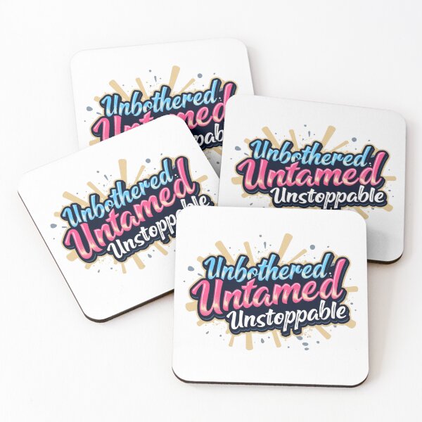 Item preview, Unbothered Untamed Unstoppable Aesthetic Motivational Script. Empowered Woman Energy Design designed and sold by Aarvya Fashion Club ( A.F.C ).