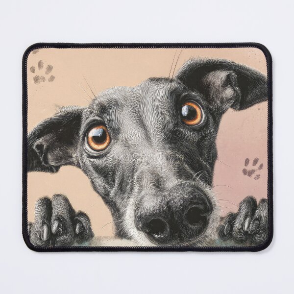 Item preview, Greyhound Peeking over Wall 01 designed and sold by Elisabeth Lucas.