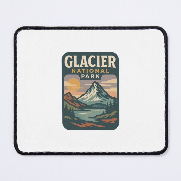 Item preview, Glacier National Park Poster Illustration designed and sold by Vendeloc.