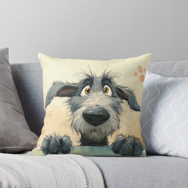 Item preview, Irish Wolfhound Peeking over Wall 02 designed and sold by Elisabeth Lucas.