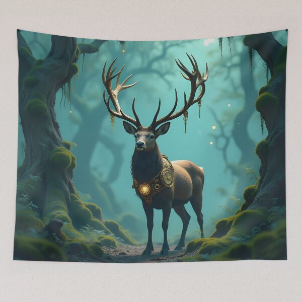 Item preview, Majestic Stag In A Forgotten Forest  designed and sold by Wiss2Arts.