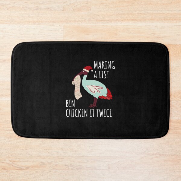 Item preview, christmas bin chicken australian ibis funny black background designed and sold by PatrickJGray.