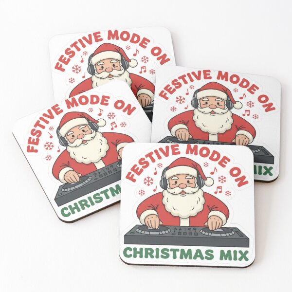 Item preview, Santa Claus DJ Christmas Mix Festive Mode On. Rave Santa Claus Festive Sticker. designed and sold by ZyVoAli.