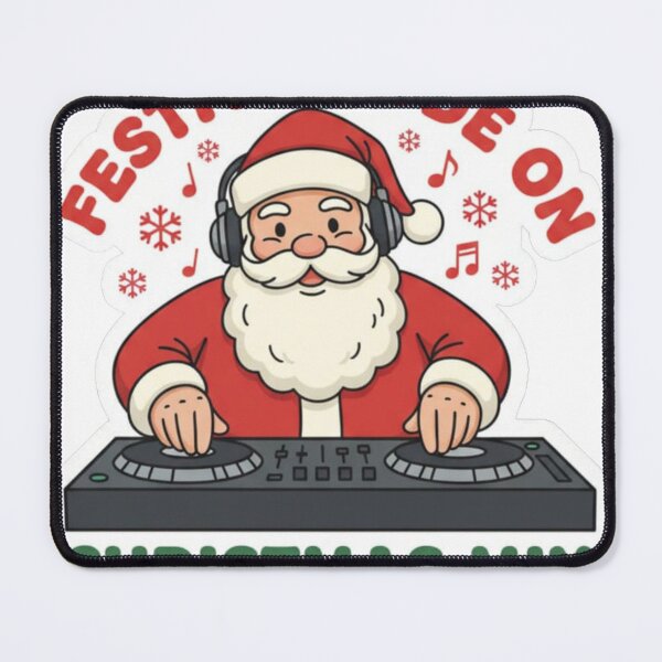 Item preview, Santa Claus DJ Christmas Mix Festive Mode On. Rave Santa Claus Festive Sticker. designed and sold by ZyVoAli.