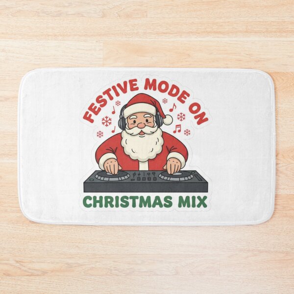 Item preview, Santa Claus DJ Christmas Mix Festive Mode On. Rave Santa Claus Festive Sticker. designed and sold by ZyVoAli.