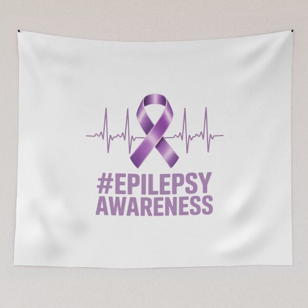 Item preview, Heartbeat Ribbon Purple Epilepsy Awareness Month Support designed and sold by VENOM0RIOT.