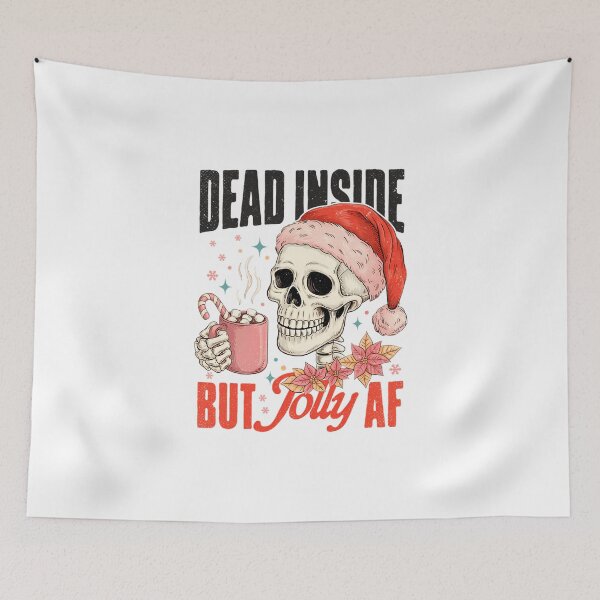 Item preview, Dead Inside But Jolly Af Christmas Skull  designed and sold by PatrickJGray.