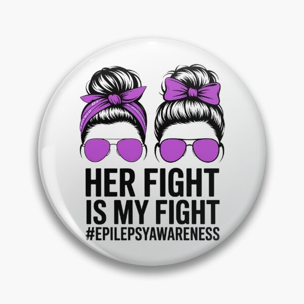Item preview, Her Fight Is My Fight Epilepsy Survivor Purple Ribbon designed and sold by VENOM0RIOT.