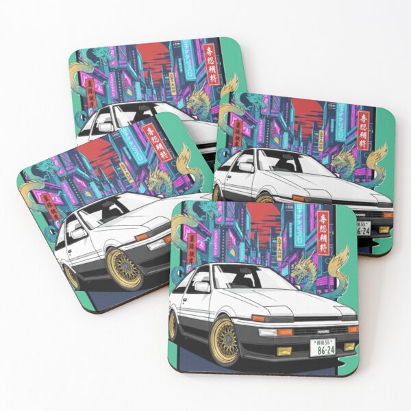 Item preview, JDM AE86 Trueno Neon City Tee designed and sold by WizKyDesign.