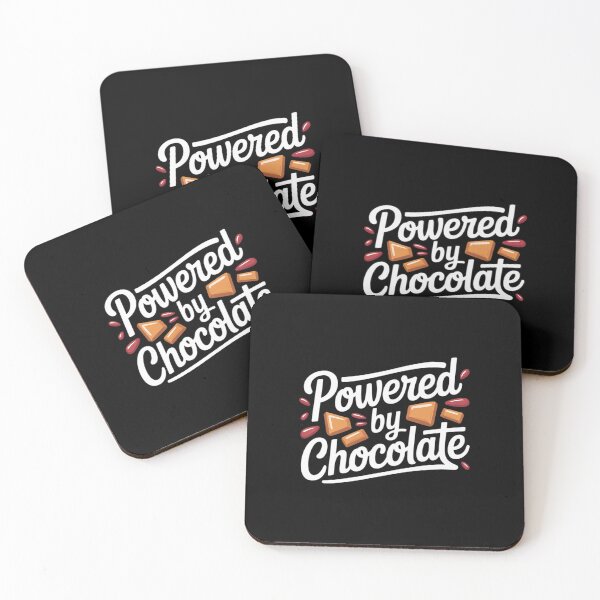 Item preview, Powered by Chocolate Enthusiast Snack Lover Mood Boost Fun designed and sold by DrewLeuschke.