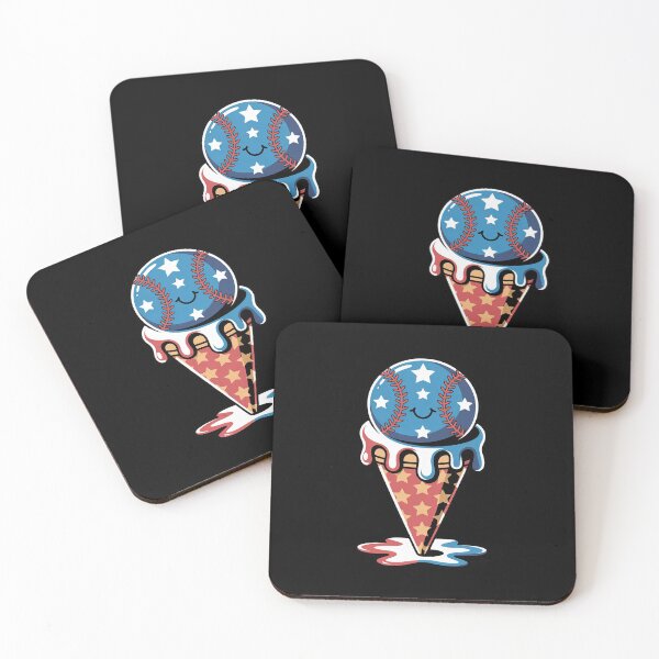 Item preview, Patriotic Baseball Ice Cream Lovers Summer Fun designed and sold by AmparoBoyle.