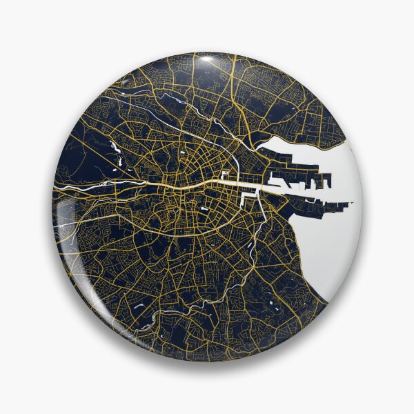 Item preview, Dublin City Map of Ireland - Gold Art Deco designed and sold by deMAP.