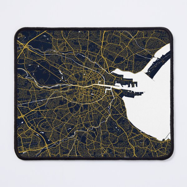 Item preview, Dublin City Map of Ireland - Gold Art Deco designed and sold by deMAP.
