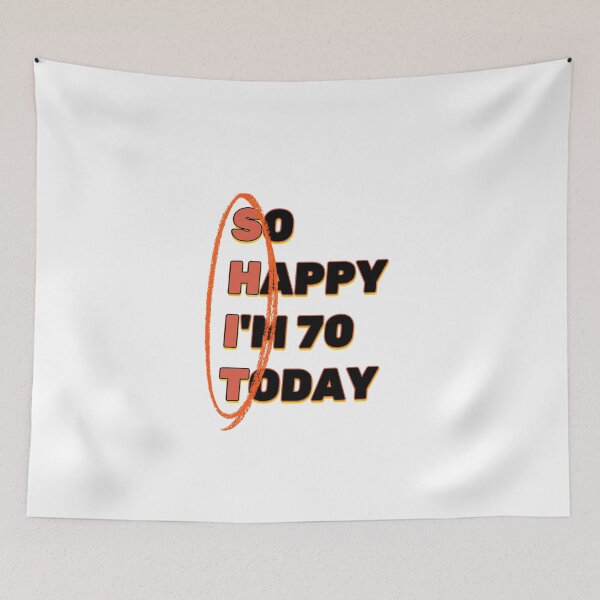 Item preview, Funny 70th Birthday SHIT Design designed and sold by luminous-studio.