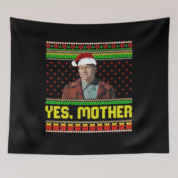 Item preview, Charlie Hunnam (Ed Gein) Yes Mother Funny Christmas Meme designed and sold by PugPuppyLife.