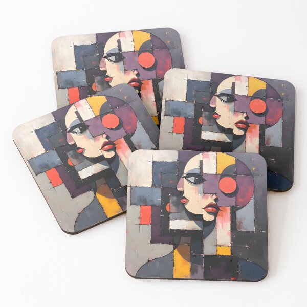 Item preview, “Fragmented Desire – Abstract Female Portrait | Modern Geometric Seduction Art” designed and sold by   GG Creations .
