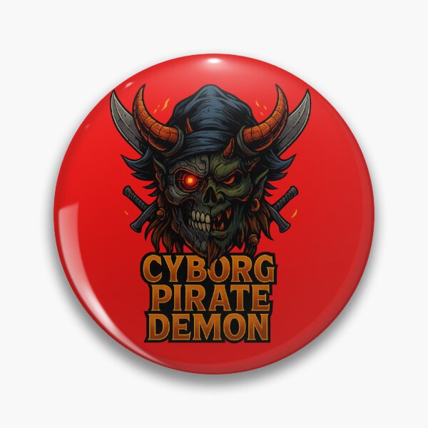 Item preview, Cyborg Pirate Demon – Half Mecha Skull Illustration designed and sold by Thaivi Design.