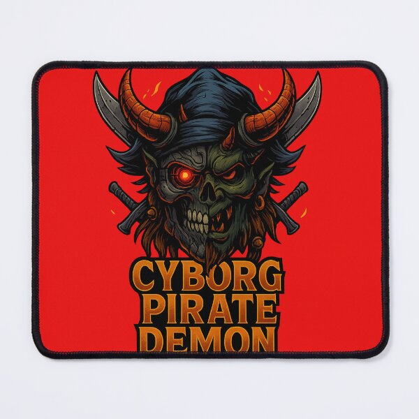 Item preview, Cyborg Pirate Demon – Half Mecha Skull Illustration designed and sold by Thaivi Design.