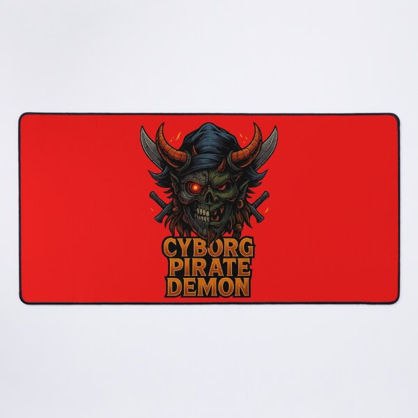 Item preview, Cyborg Pirate Demon – Half Mecha Skull Illustration designed and sold by Thaivi Design.