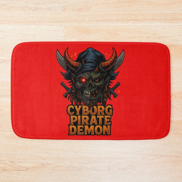 Item preview, Cyborg Pirate Demon – Half Mecha Skull Illustration designed and sold by Thaivi Design.