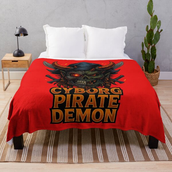 Item preview, Cyborg Pirate Demon – Half Mecha Skull Illustration designed and sold by Thaivi Design.