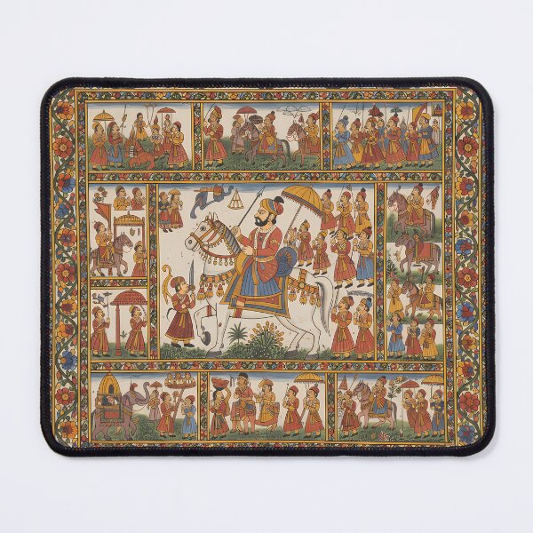 Item preview, Royal Procession in Traditional Phad Style designed and sold by digisetumedia.