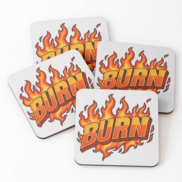 Item preview, BURN – Bold Retro Flame Graphic Design designed and sold by EverlaPrints.