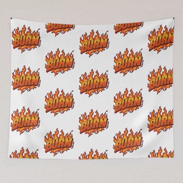 Item preview, BURN – Bold Retro Flame Graphic Design designed and sold by EverlaPrints.