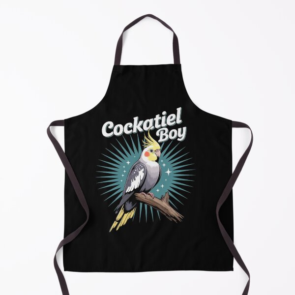 Item preview, Mens Cockatiel Boy Cartoon Pet Cage Bird Artwork designed and sold by MinaReinger.